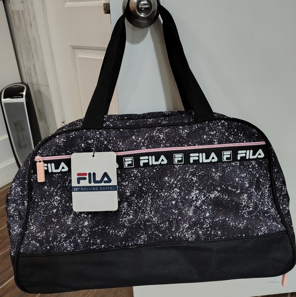 Fila 22" Carry On Rolling Duffle Bag Travel Vacation Fly View 2